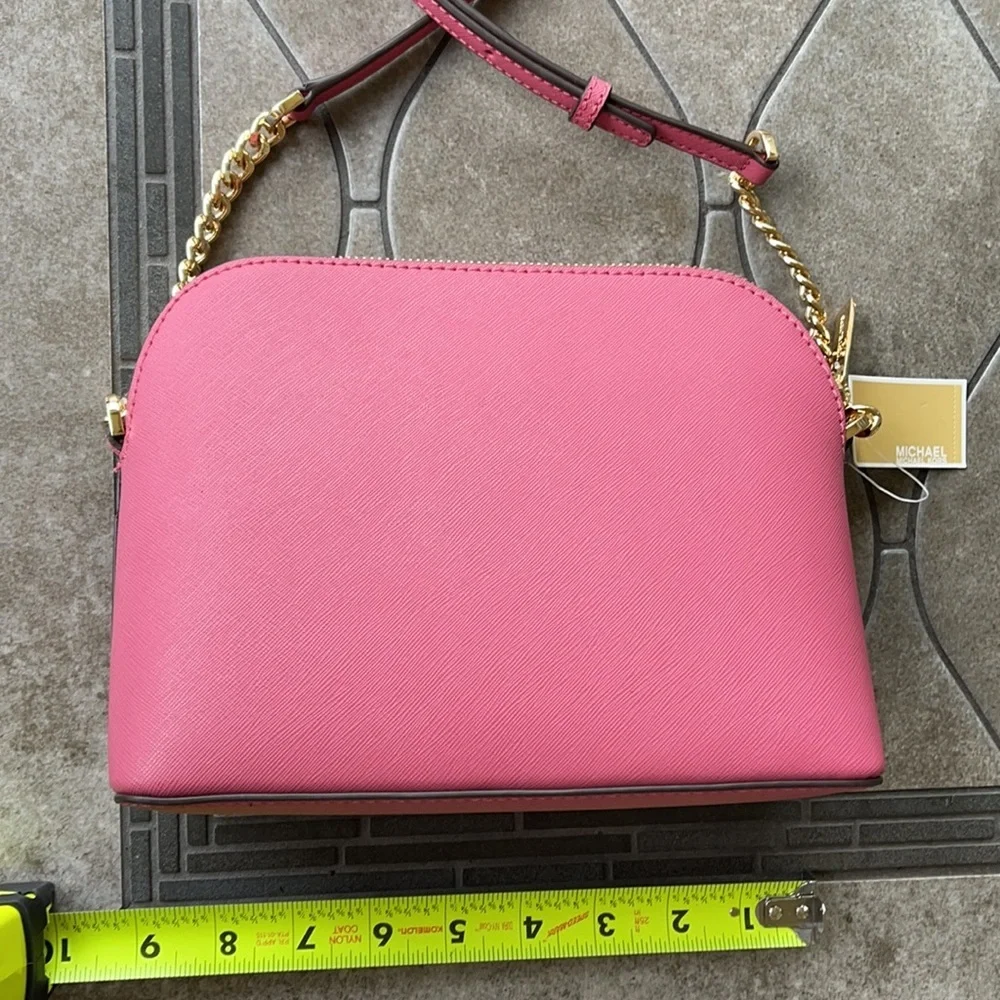Michael Kors Jet Set Travel Medium Dome Crossbody Rosewood Leather
